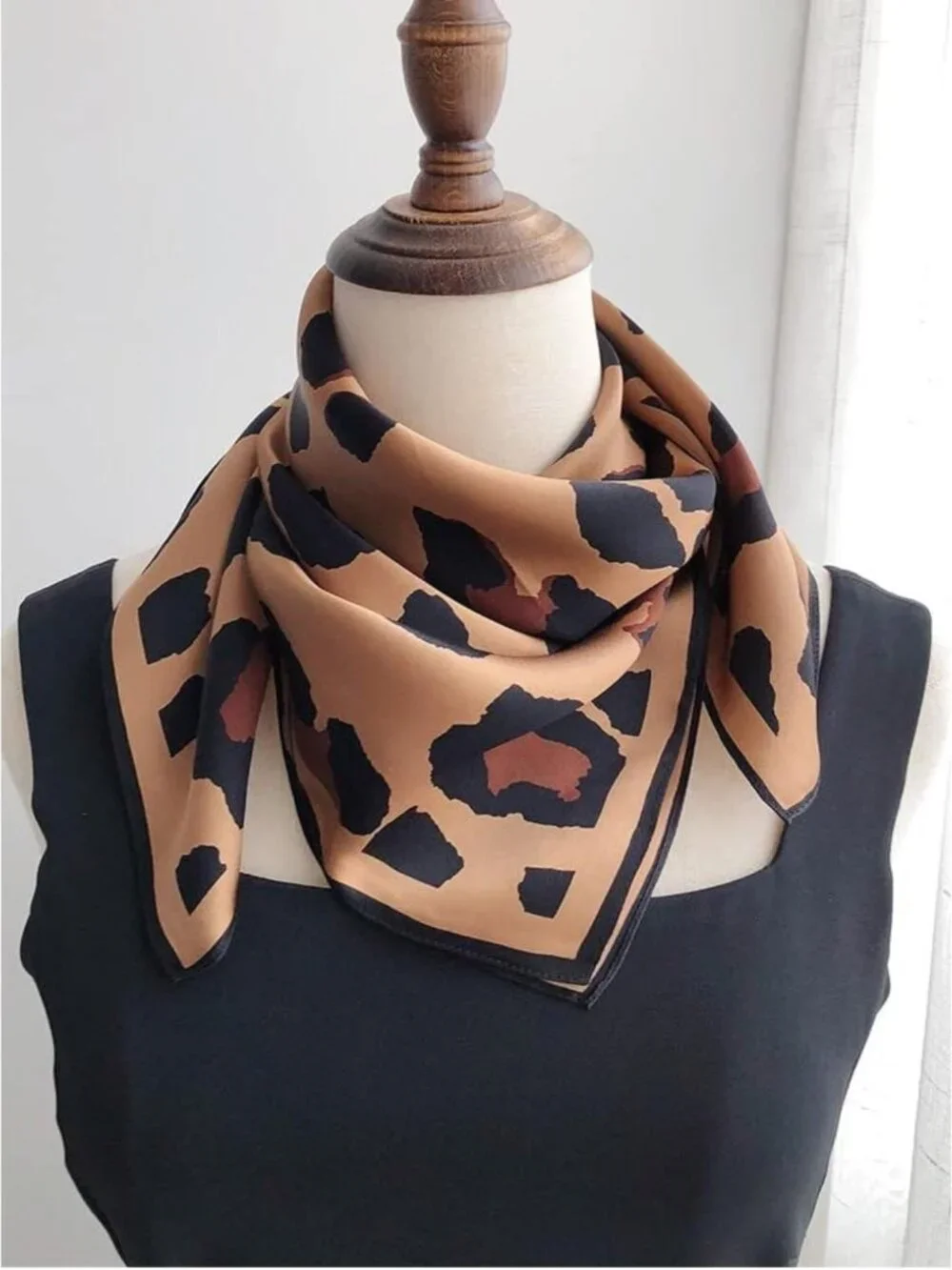 100% Mulberry Silk Square Hair Scarf for Women | 26x26